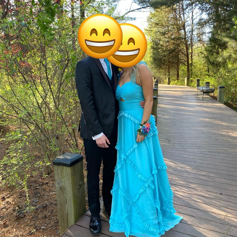 Camille La Vie Turquoise Prom Dress